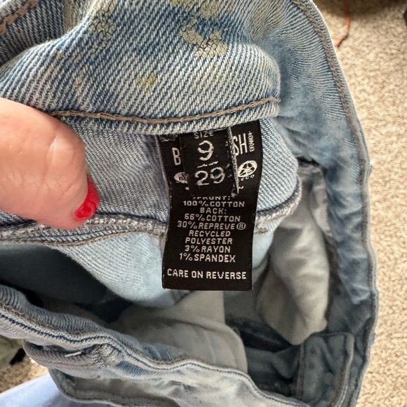 Rewash High Rise Distressed Straight-Leg Jeans size 9 - Picture 4 of 5